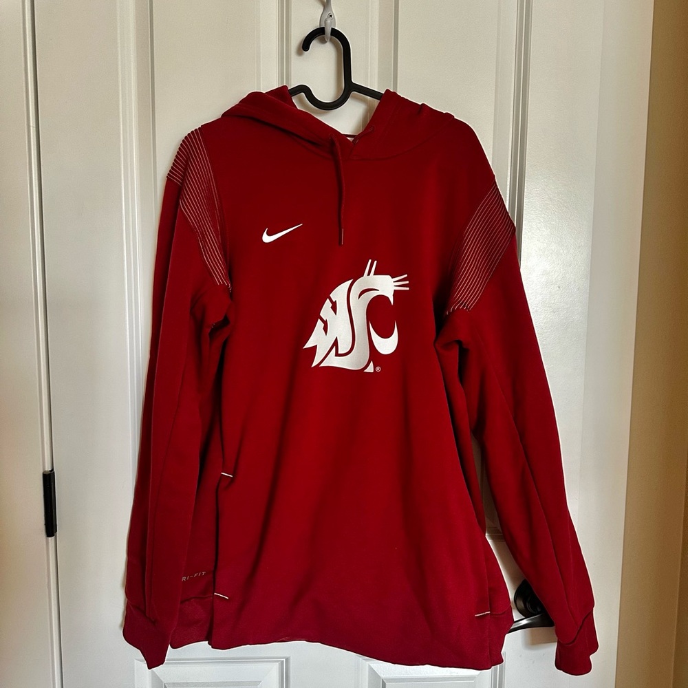 Nike Maroon Hoodie with White Swoosh